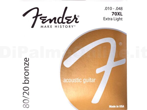 Corde Per Chitarra Acustica Fender 70XL img1